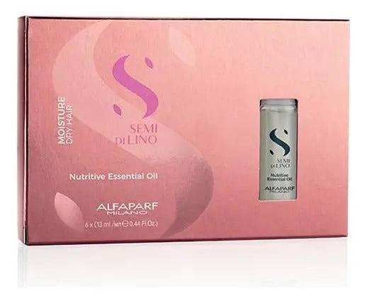 Pack 6 Ampollas Alfaparf Semi Di Lino Nutritive - Nutrición Esencial 13ml