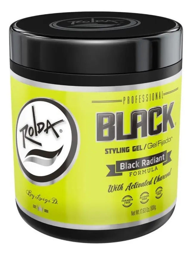 Gel Fijador Cubre Canas Rolda Black 1kg - Fijación Extra Fuerte Nivel 14