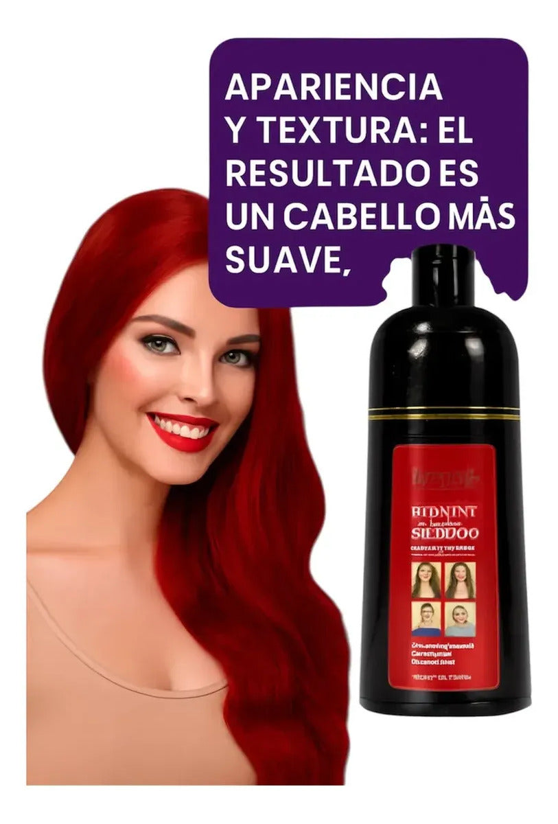 Shampoo Cubre Canas Rojo Flower Secret Color Intenso 400 Ml