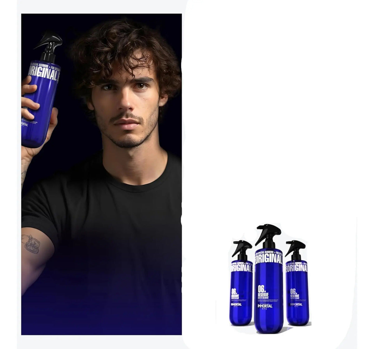 After Shave Colonia Immortal NYC 06 Reserve - Fragancia Almizclada y Ámbar 500ml