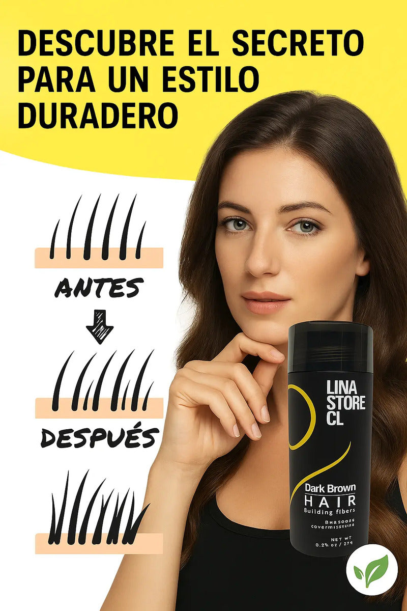 Pack Polvo Disimulado Calvicie Fibra Capilar + Bomba Spray