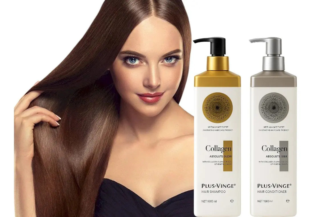 Kit Plus-Vinge Collagen: Shampoo + Acondicionador 1L + Mascarilla 500ml
