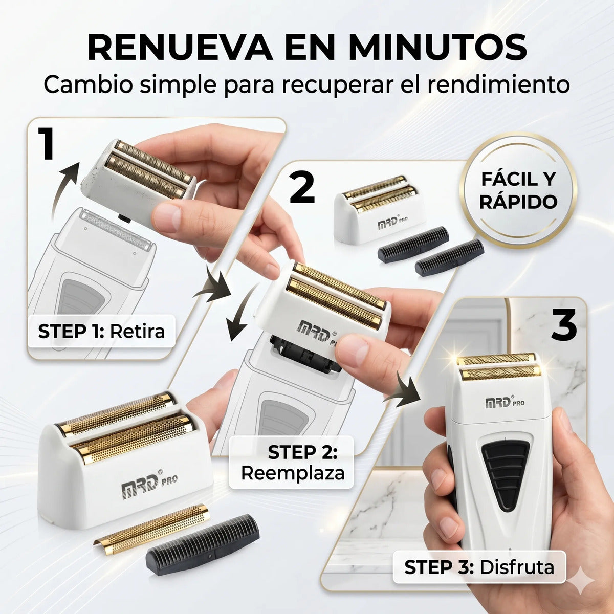 Repuesto Shaver Zb-999 Recupera Afeitado Corte Uniforme