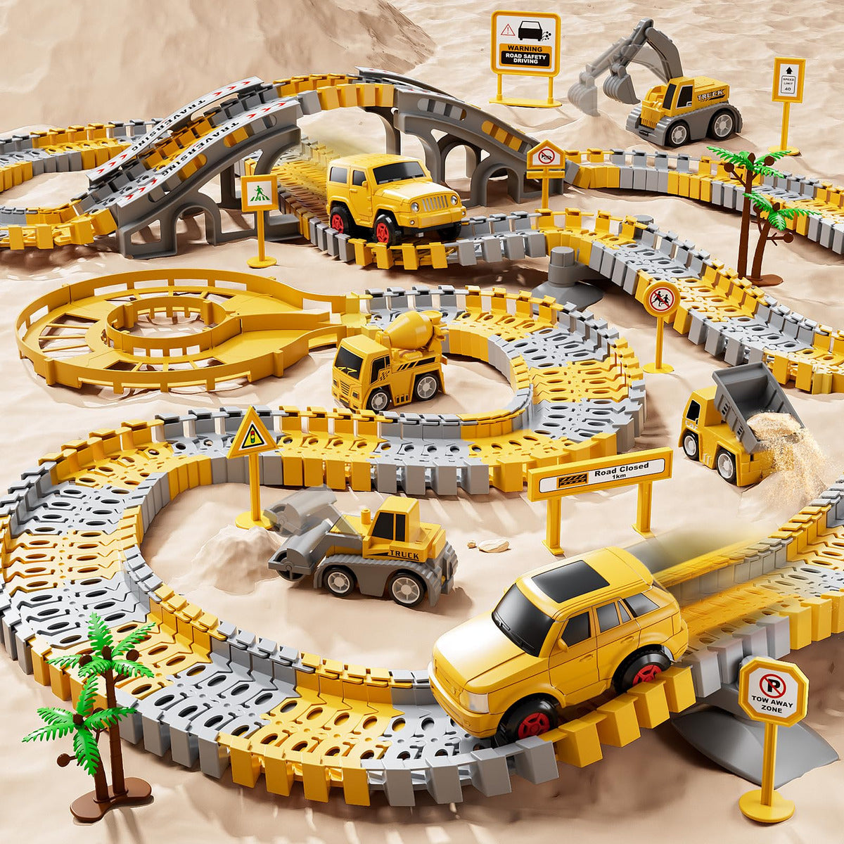 Pista de Carreras Flexible 345 Piezas – Set de Construcción Didáctico con Auto Eléctrico