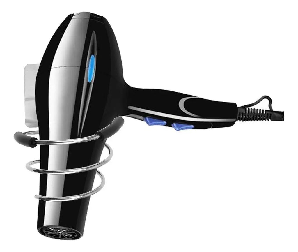 Soporte de Pared Metálico para Secador de Pelo Profesional - Diseño Espiral