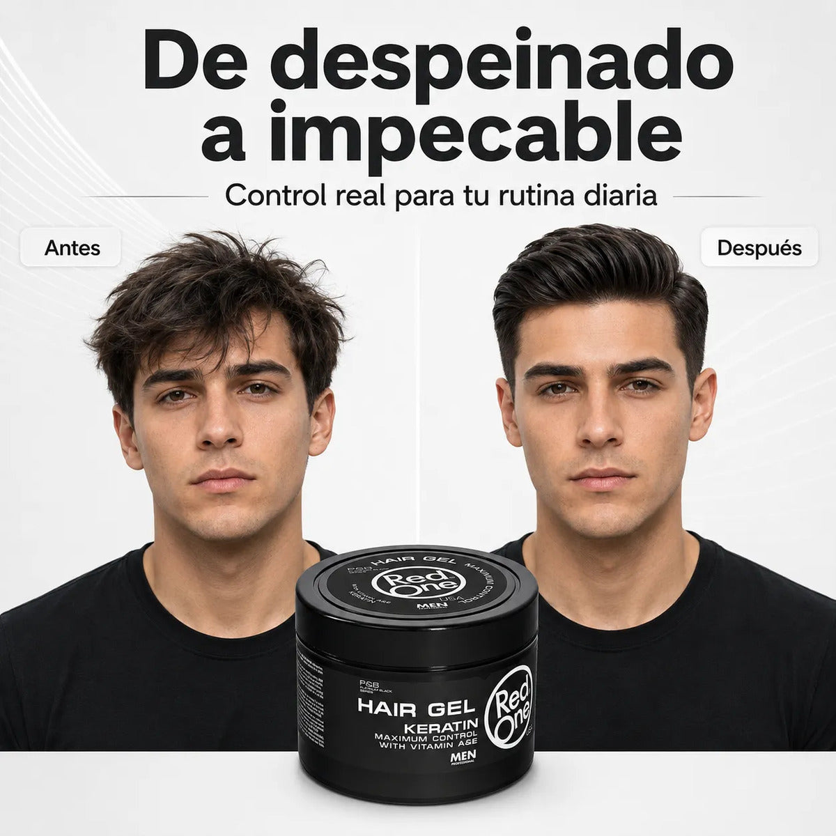 Gel Fijador Hombre Peinado Definido Keratin 450 Ml