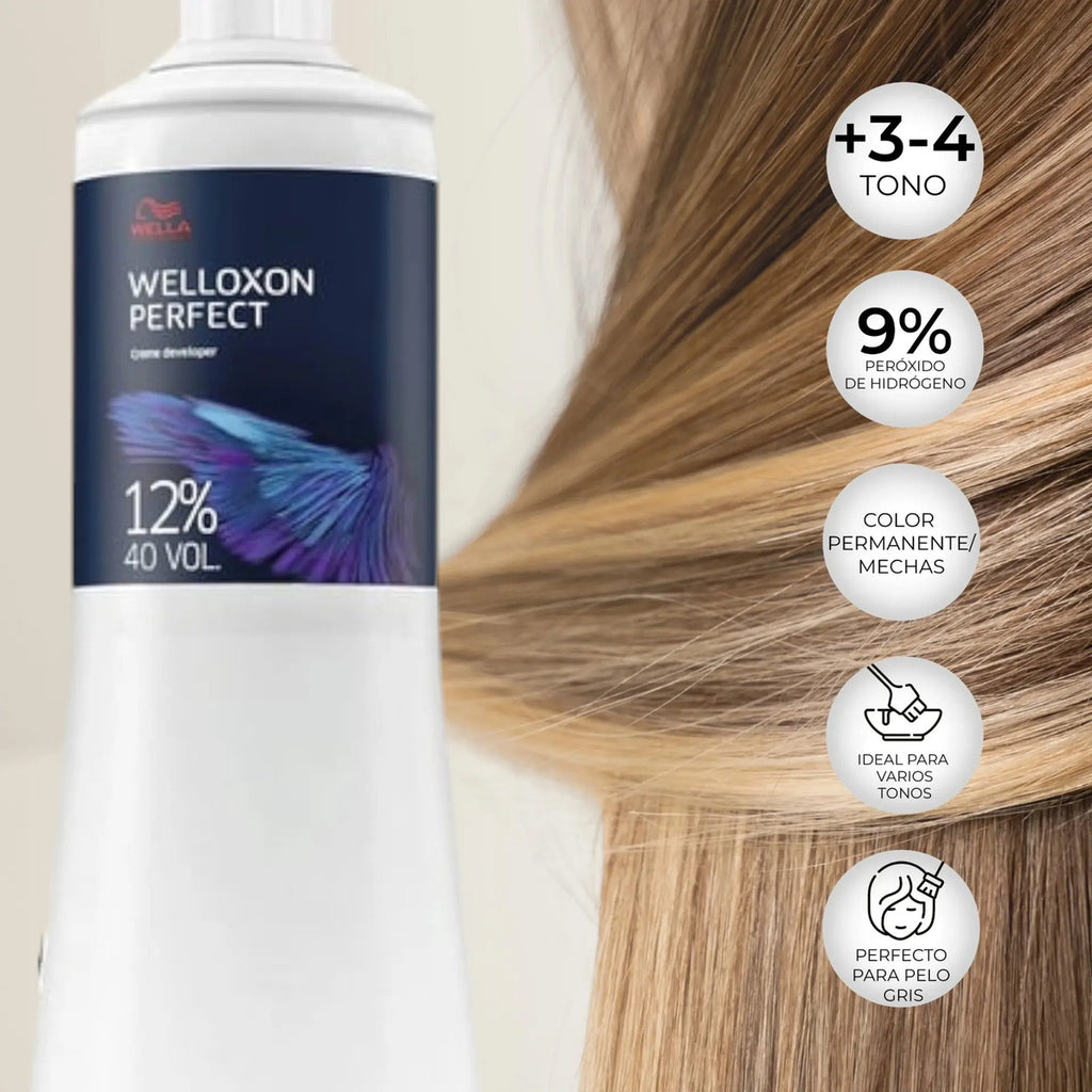 Agua Oxigenada Wella Welloxon Perfect 1L Oxidante Profesional