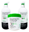 Kit Obopeckal Argan Reparación Total - Shampoo, Acondicionador y Crema