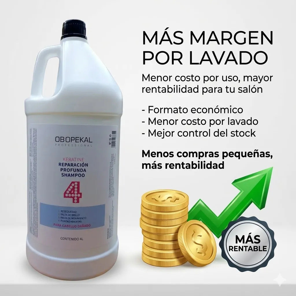 Shampoo Reparación Profunda 4l Cabello Dañado