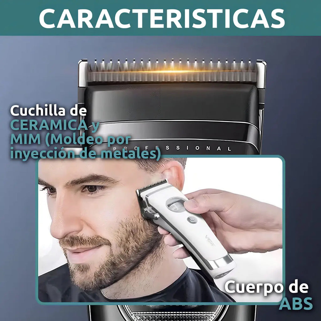 Máquina VGR V-880C Clipper Profesional 7200 RPM Motor BLDC Cerámica