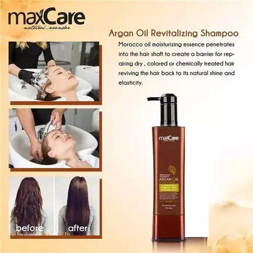 Shampoo Maxcare Argan Oil 800ml - Profesional Sin Sulfatos ni Sal