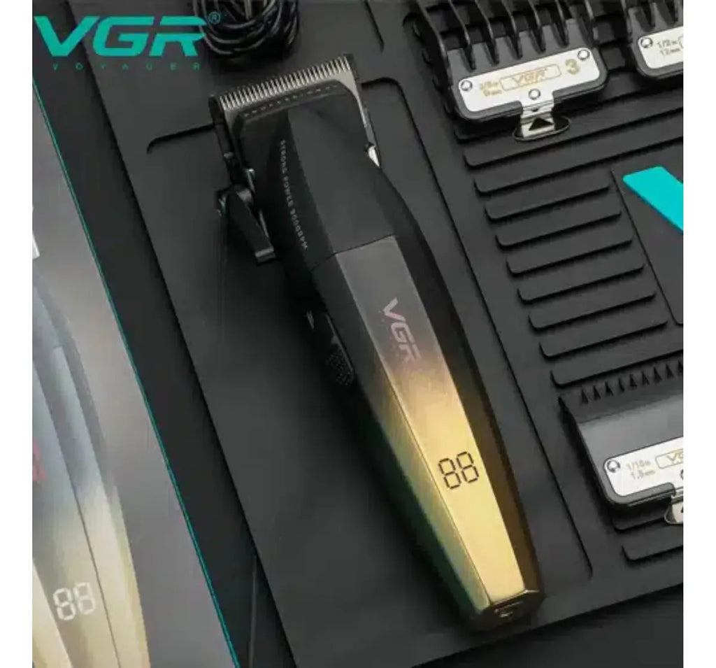 Combo VGR Profesional Clipper 003 + Trimmer 192 + Shaver 355 Barbería Completo
