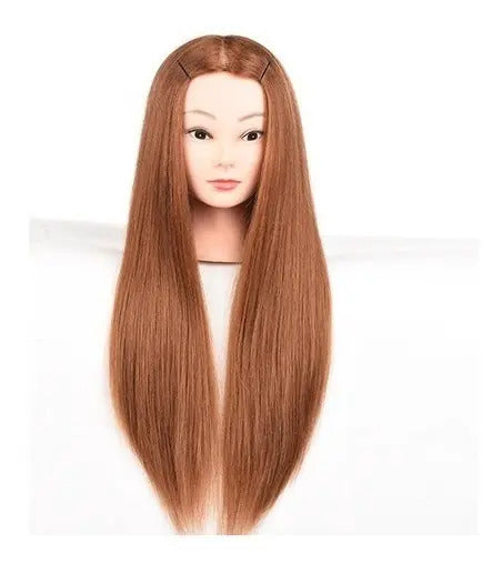Cabeza de Práctica Profesional 60 cm - Maniquí de Peluquería con Soporte