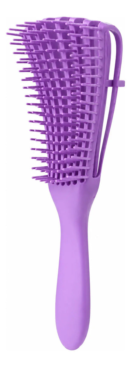 Cepillo  Cabello Rizado Desenreda Fácil Cerdas Lila