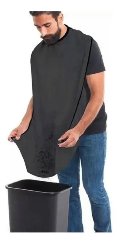 Capa Delantal para Afeitado de Barba con Sujeción al Espejo - Impermeable