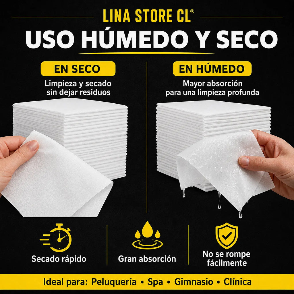 Toallas Desechables De Spa Peluqueria Gimnasio 70x30cm 50pcs