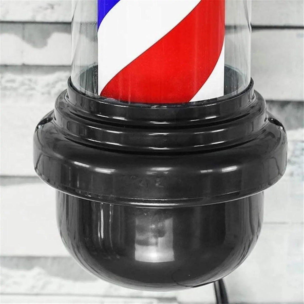 Poste de Barbería Profesional 88cm - Luz LED Giratoria Tricolor Clásica