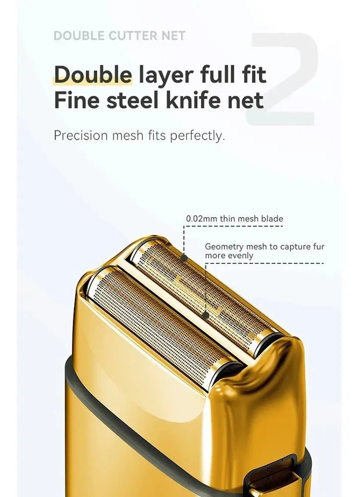 Afeitadora Eléctrica Profesional Kemei Gold - Shaver Inalámbrica de Alta Precisión