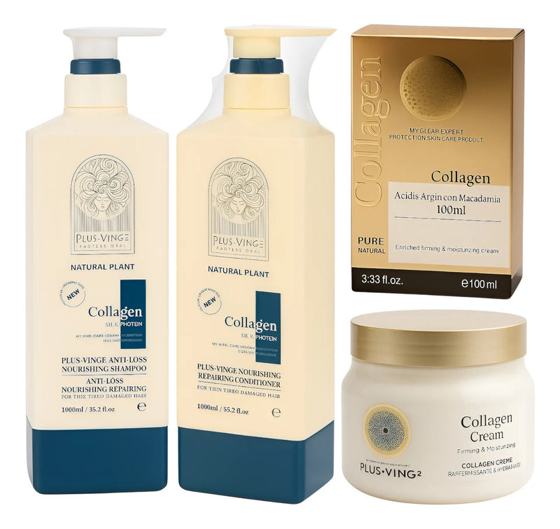 Combo Plus Vinge Hidratación Total: Shampoo + Acondicionador + Crema + Aceite