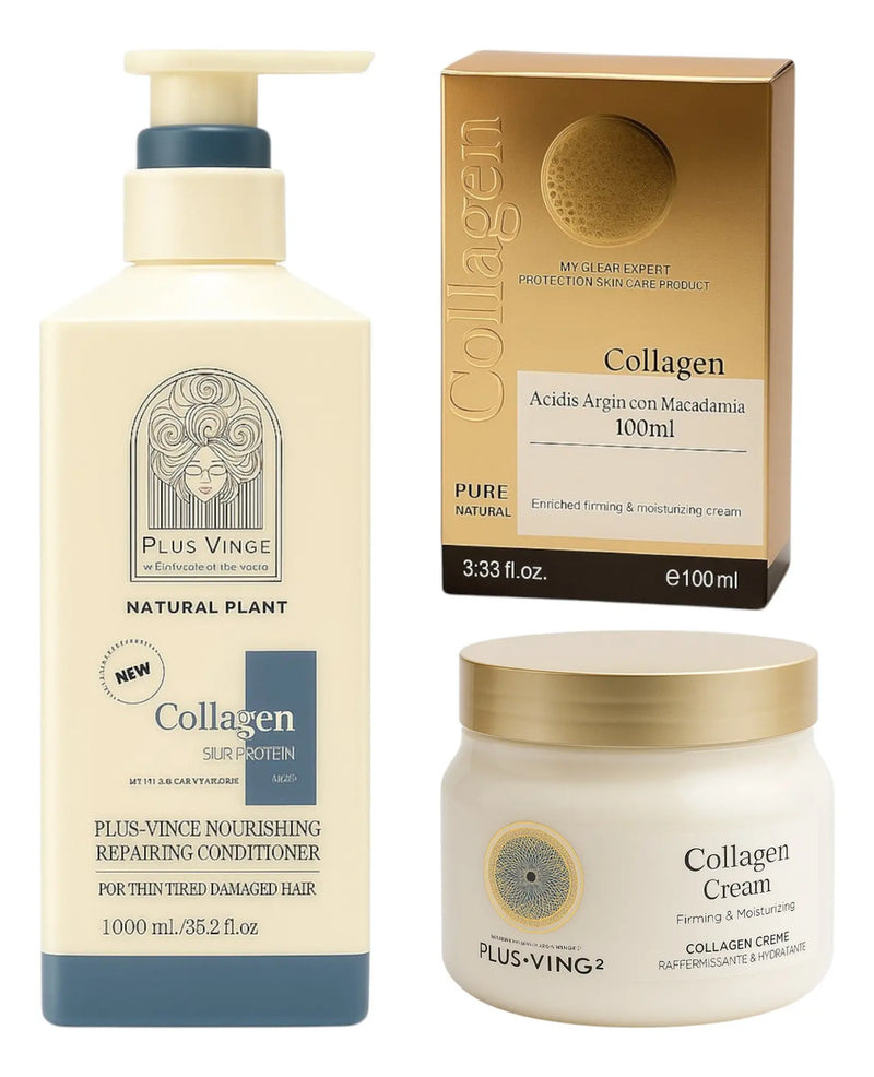 Combo Plus Vinge Hidratación Total: Shampoo + Acondicionador + Crema + Aceite