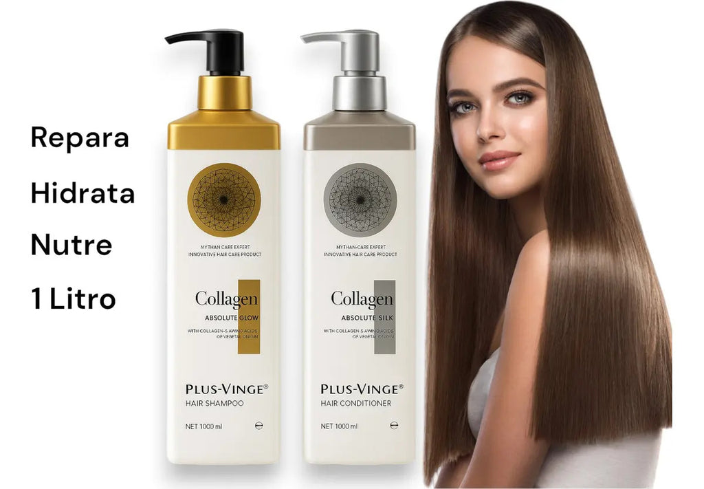 Dúo Profesional Plus Vinge Collagen - Shampoo y Acondicionador Macadamia