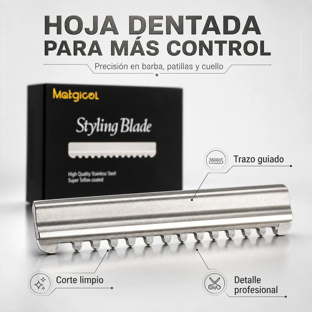 10 Cuchilla Navajas Styling Blade Hoja Dentada Perfilado L