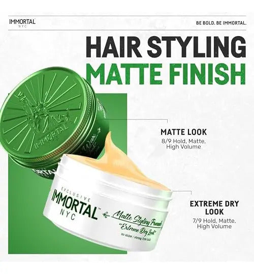 Cera Immortal NYC Iconic Men Cream Pomade - Fijación Media/Fuerte Mate 50ml