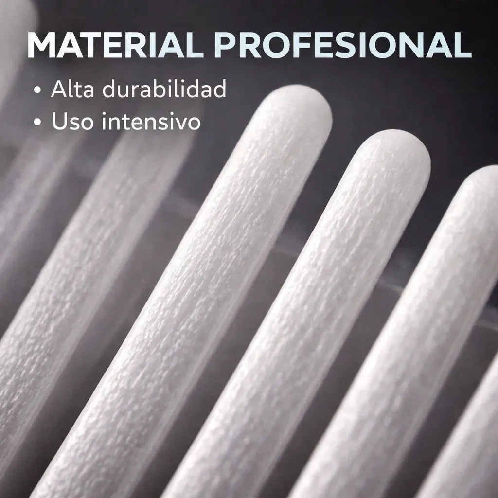 Peineta Profesional Barbero Resistente Uso Diario Blanca