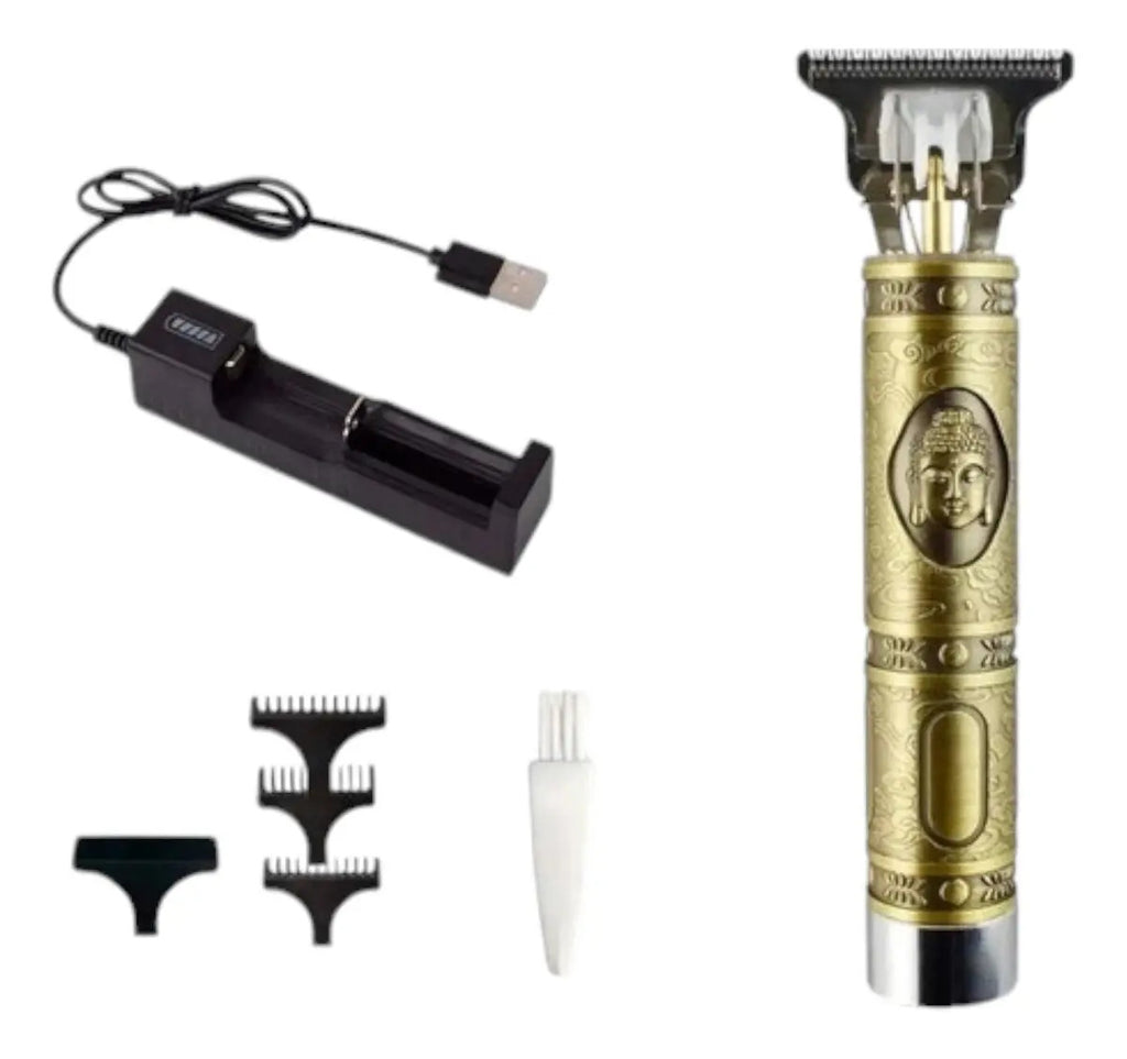Kit de Barbería Profesional Kemei: Clipper 1986 + Trimmer Buddha 1974a + Shaver 2026