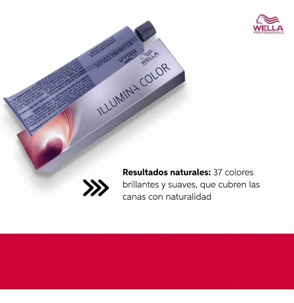 Tinte Wella Illumina Color Profesional Brillo Intenso Cobertura Canas