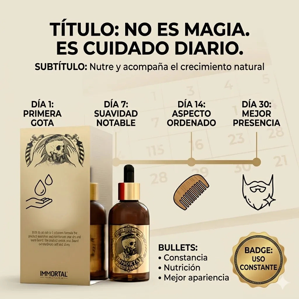 Aceite  Barba Immortal Nyc Nutre Y Suaviza 50ml