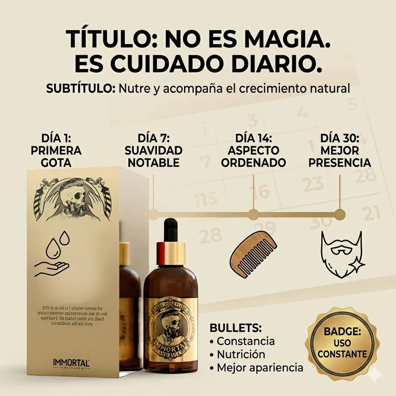 Aceite  Barba Immortal Nyc Nutre Y Suaviza 50ml