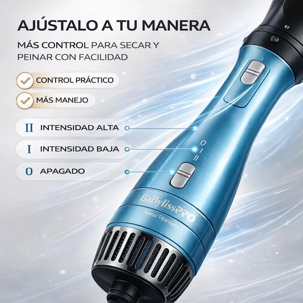 Cepillo Secador Babylisspro 2 En 1 Menos Frizz  Boquilla