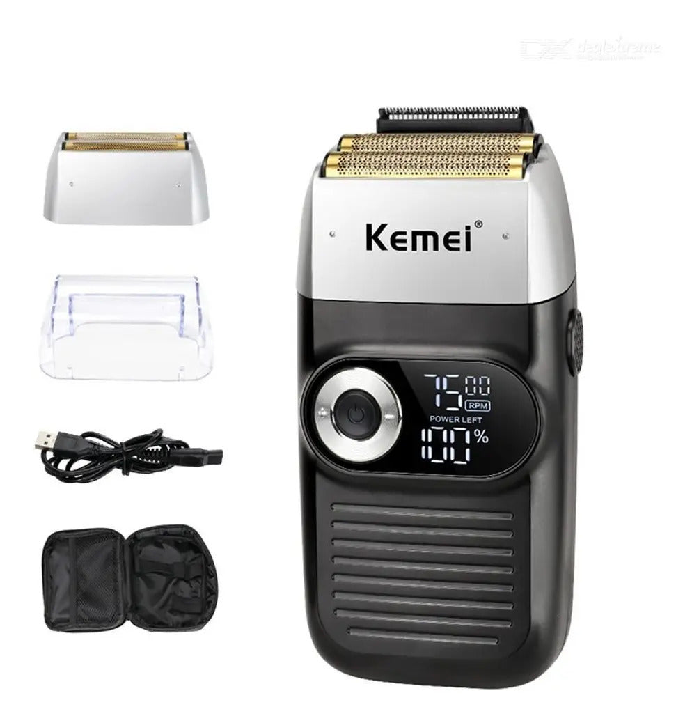 Afeitadora Profesional Kemei KM-2026: Rasuradora Dual con Pantalla LCD