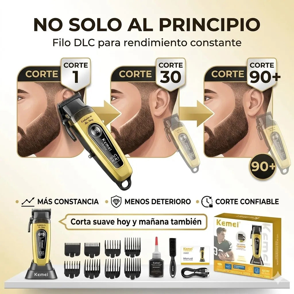 Cortadora De Pelo Profesional Kemei Km-90 Corte Preciso Dlc