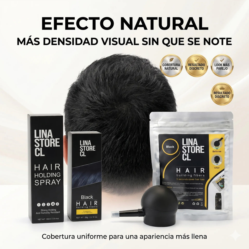 Kit Polvo Negro Fibras Capilares +bomba+fijador +sobre Carga
