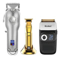 Kit Barbería Profesional Kemei: Clipper 1986 + Shaver 2026 + Trimmer i32s