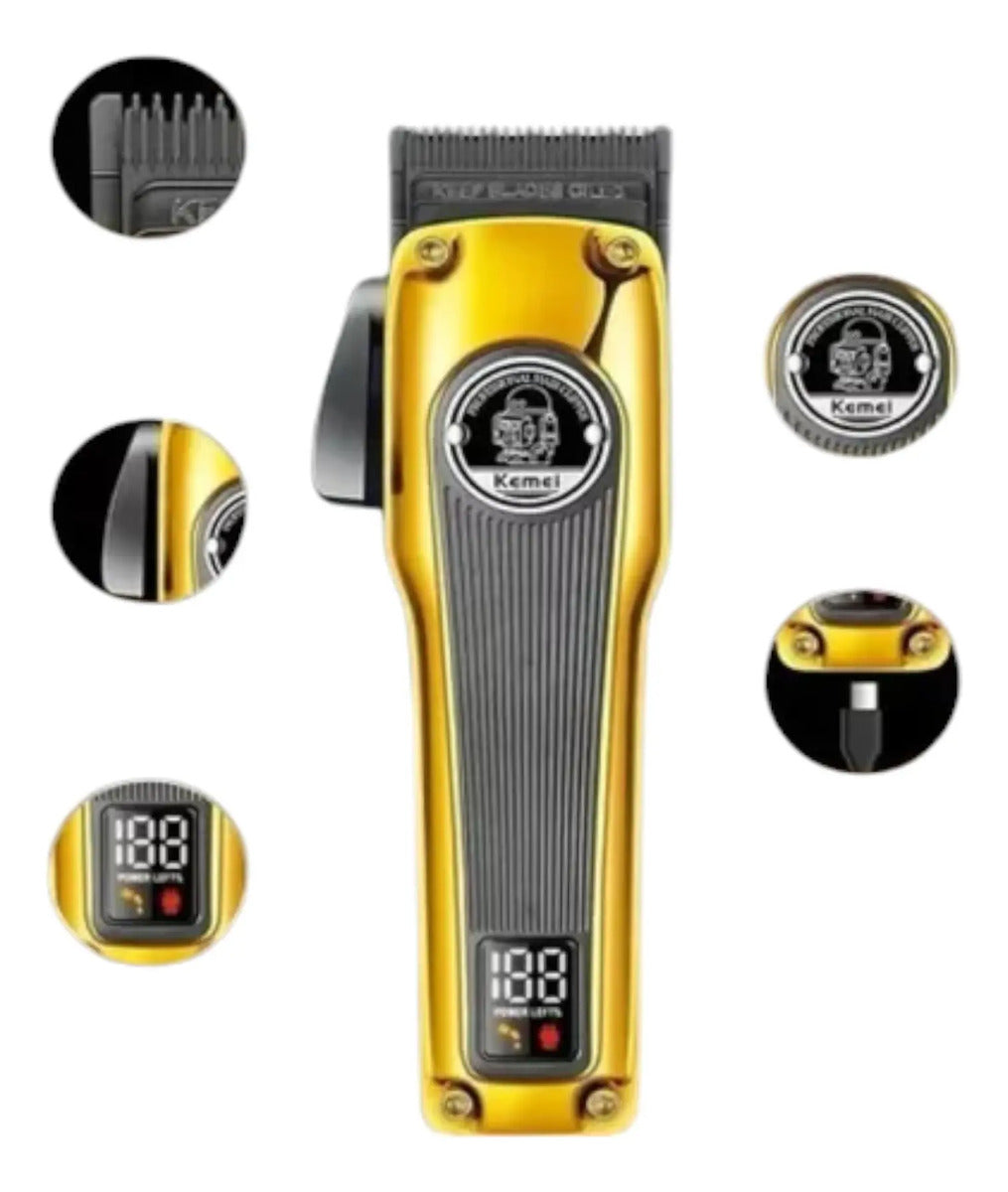 Clipper Profesional Kemei KM-1825: Motor Sin Escobillas y Cuchillas DLC