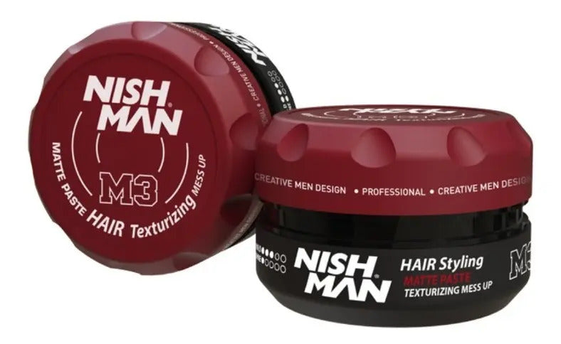 Cera Nishman M3 Matte Paste 100ml - Texturizante de Fijación Fuerte y Acabado Mate