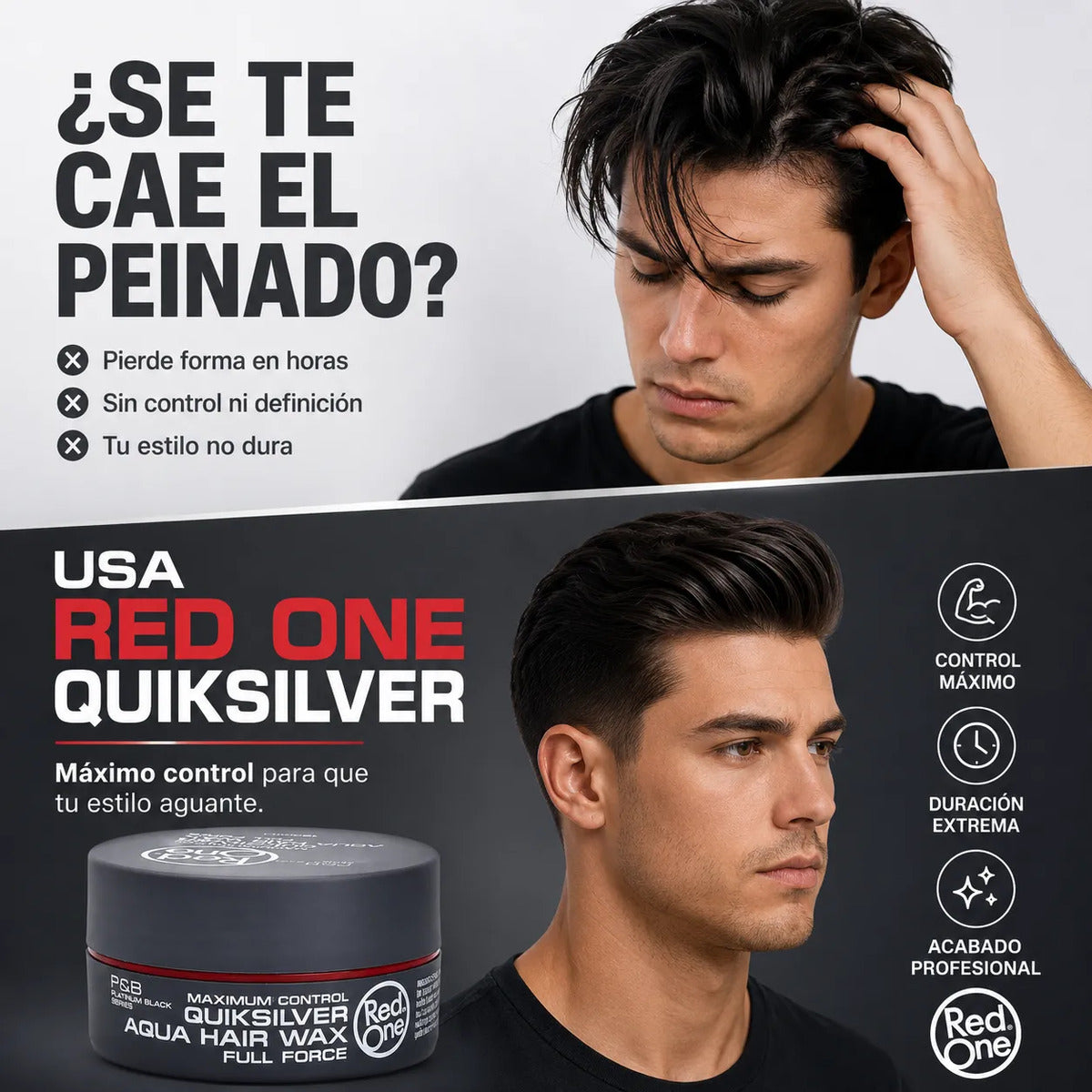 Cera Capilar Fijadora Red One Full Force Plateada 150ml