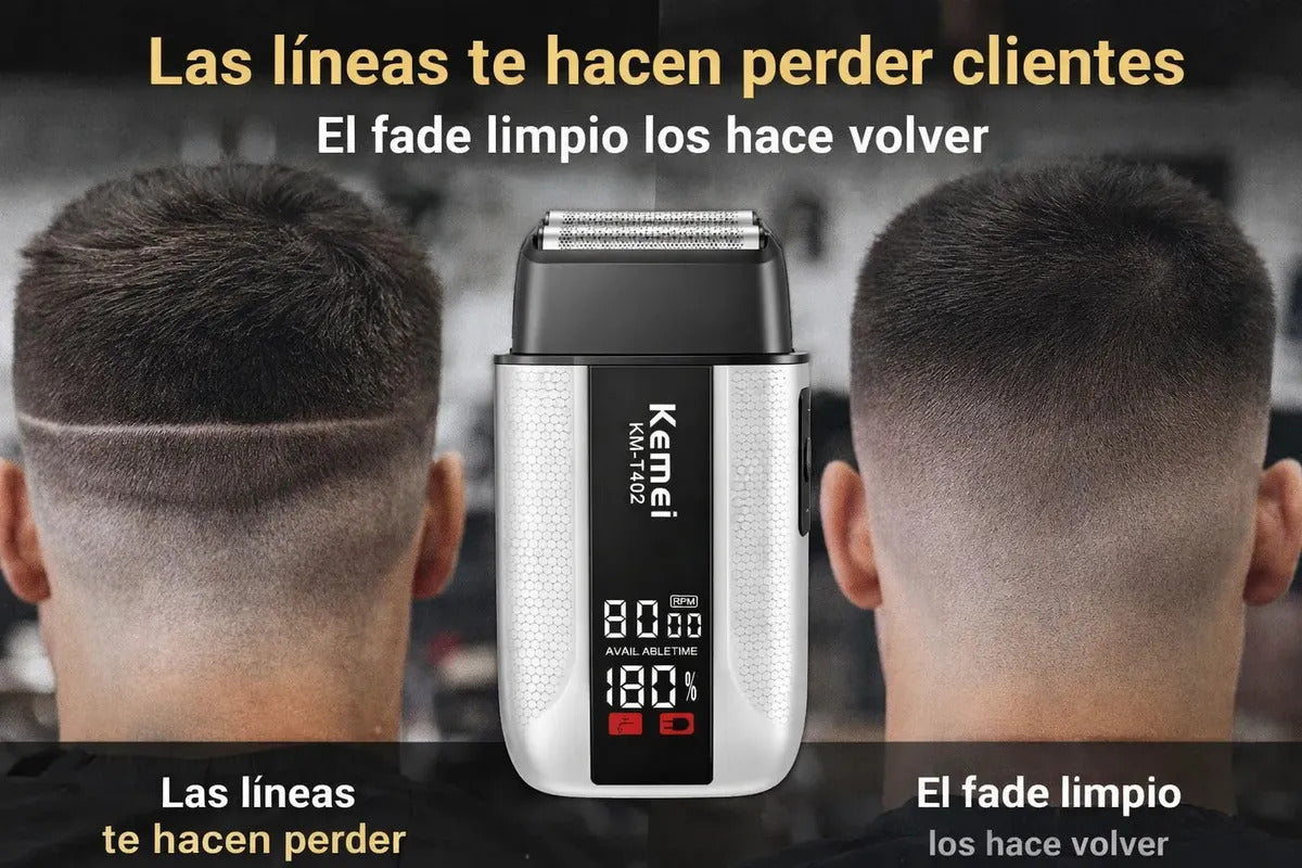 Maquina Corta Pelo Shaver Kemei T402 Electrica 10000rpm
