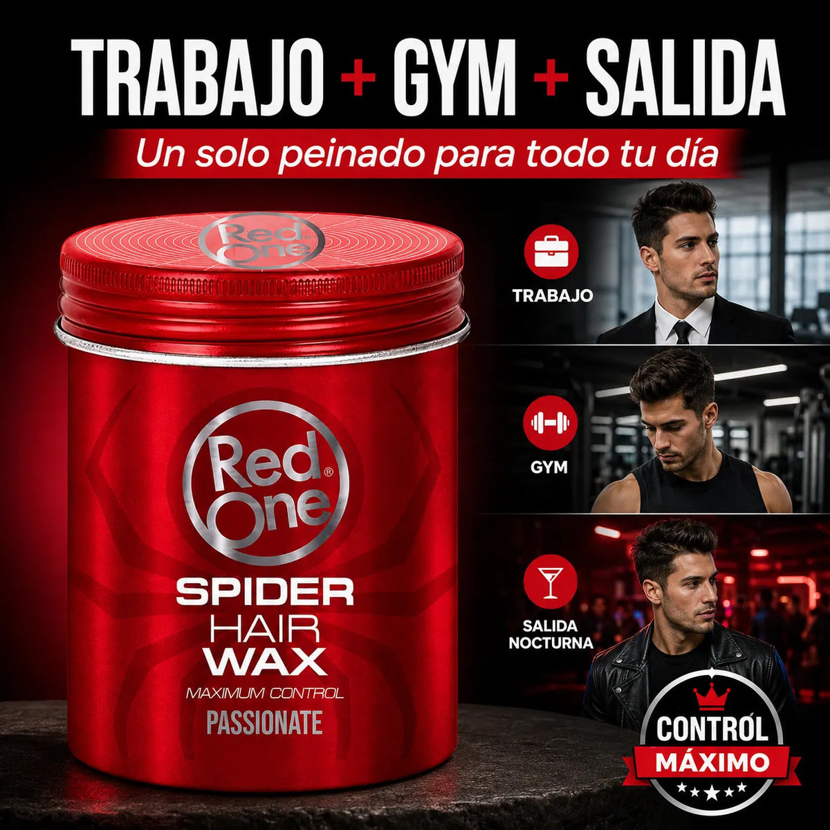 Cera Peinar Red One Passionate Máximo Control 100ml