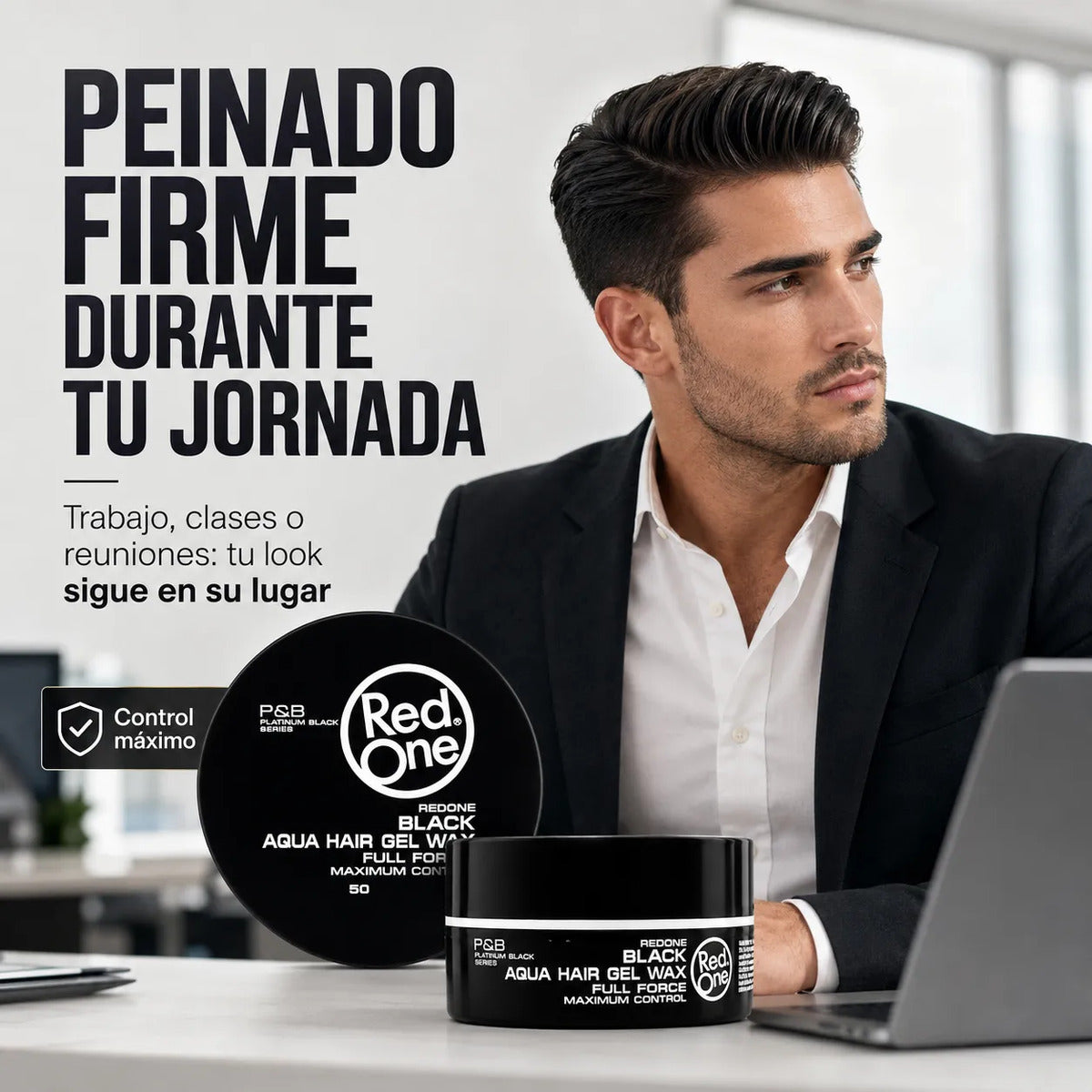 Cera Gel Para Cabello Full Force Control Red One Black150ml