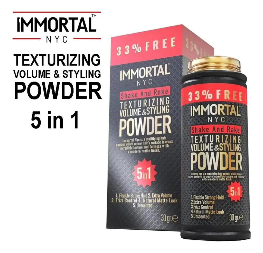 Polvo Texturizador Immortal NYC Shake and Rake 5 en 1 - Volumen y Mate 30g