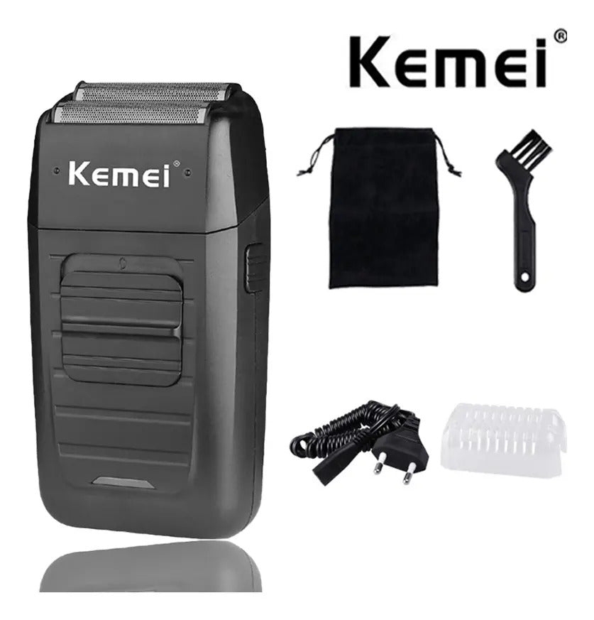 Afeitadora Profesional Kemei KM-1102: Shaver de Doble Lámina para Rasurado al Ras