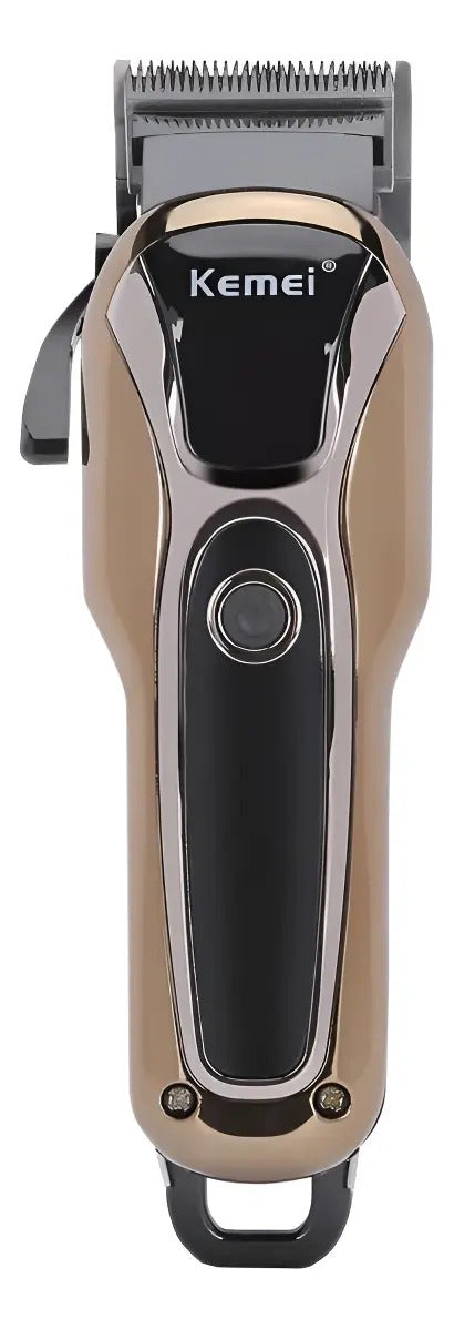 Cortadora de Pelo Profesional Kemei KM-1990 Inalámbrica - Negra y Dorada