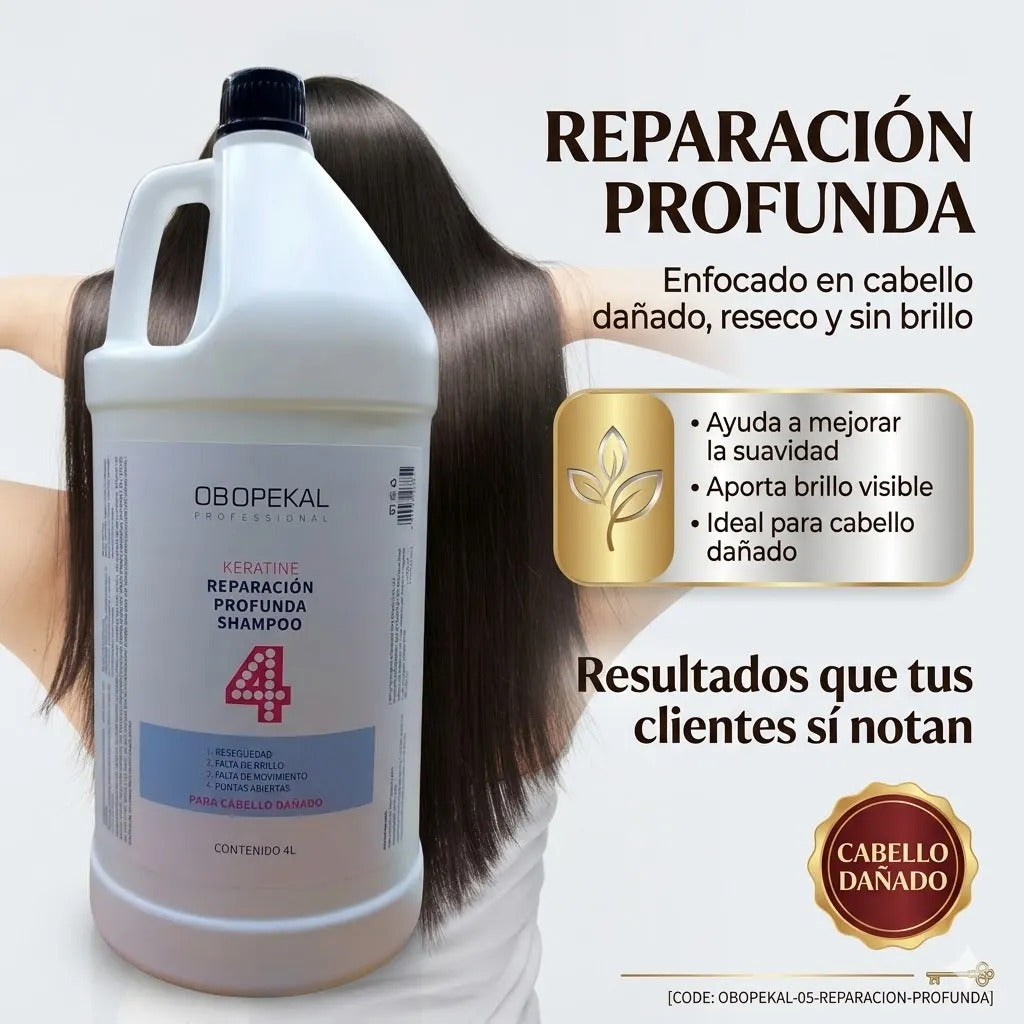 Shampoo Reparación Profunda 4l Cabello Dañado