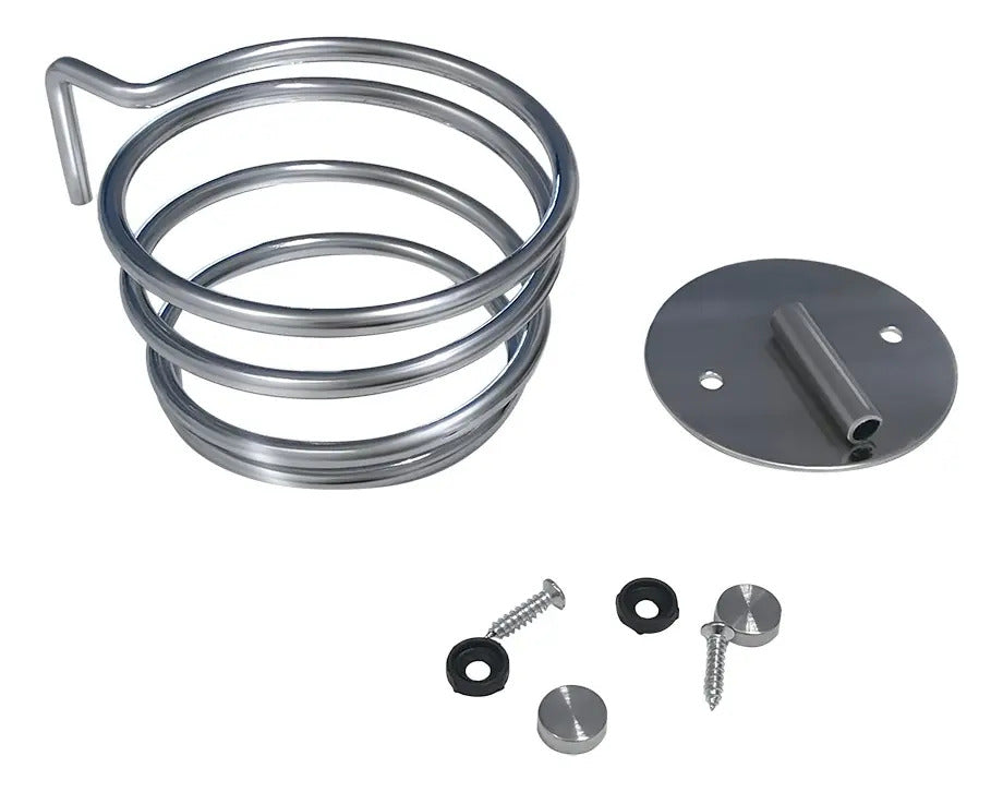 Soporte de Pared Metálico para Secador de Pelo Profesional - Diseño Espiral