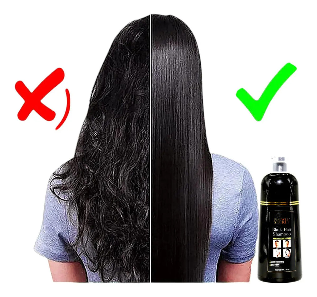 Shampoo Matizador Negro 400ml - Pigmento Natural para Cabello y Barba