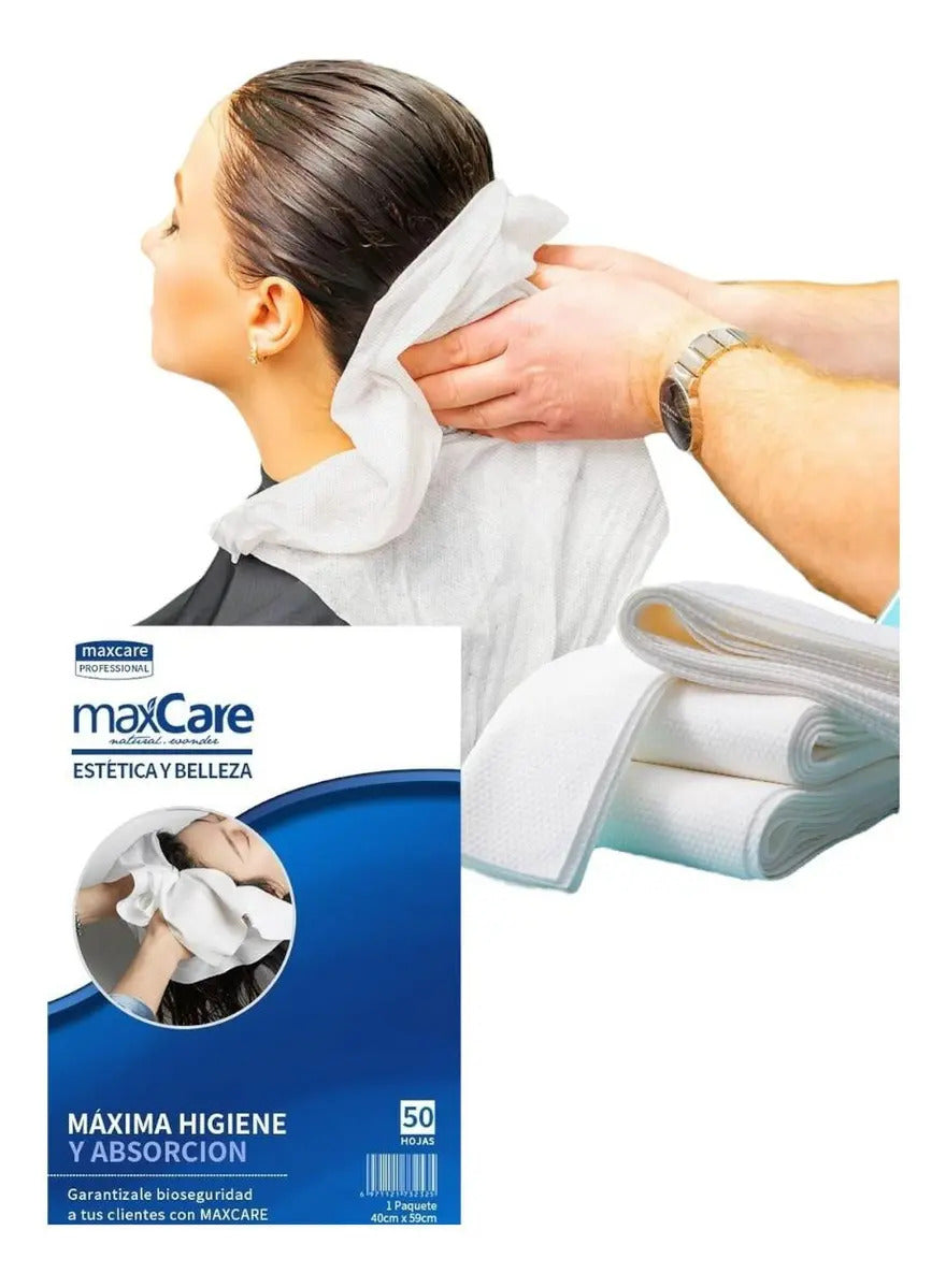 Pack 50 Toallas Desechables Peluqueria 40cm X 59cm Max Care
